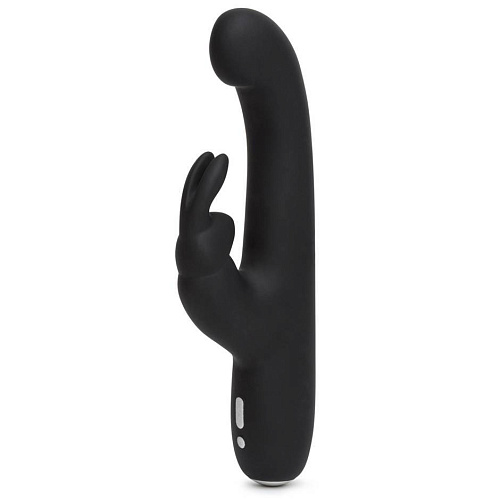 Чёрный вибратор Happy Rabbit Slimline G-Spot Rechargeable Rabbit Vibrator 73132 (24,1 см)