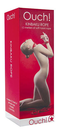 Красная веревка для бандажа Kinbaku - 10 м. Shots Media BV OU043RED