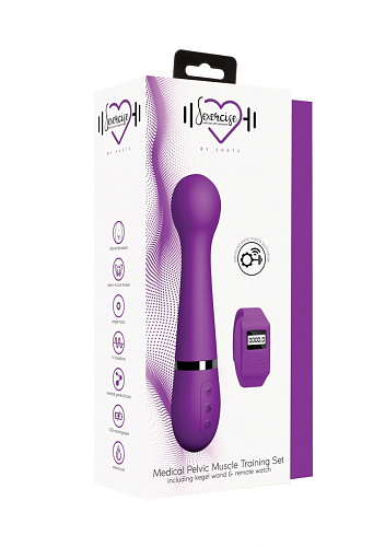 Фиолетовый вибромассажёр Shots Media BV Kegel Wand SEX004PUR (18,5 см)
