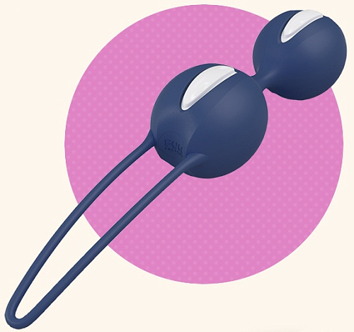 Синие вагинальные шарики Fun Factory Smartballs Duo 34151