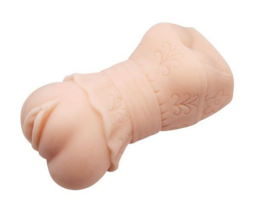 Мастурбатор телесного цвета  в виде женской фигурки с эффектом смазки Baile BM-009202K