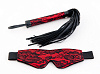 Кружевной набор красного цвета: маска и флоггер ToyFa 716042