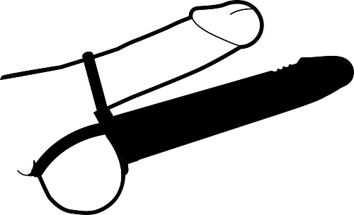 Чёрная насадка на пенис Shots Media BV Realistic Treasure OU058BLK