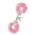 Металлические наручники с розовой меховой опушкой Dream Toys METAL HANDCUFF WITH PLUSH PINK 160033