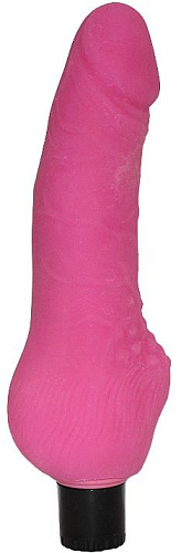 Розовый реалистичный вибратор Eroticon VIBRO REALISTIC 30306-1 (24 см)
