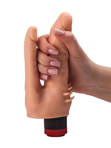 Анально-вагинальный вибромассажёр с шипами для массажа клитора телесного цвета LOVETOY (А-Полимер) 114800 (17 см)