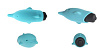 Голубой вибростимулятор-дельфин Adrien Lastic Lastic Pocket Dolphin 30585 (7,5 см)