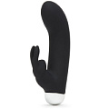 Чёрный вибратор с клиторальным отростком Fifty Shades of Grey Greedy Girl Mini Rabbit Vibrator FS-74951 (14 см)