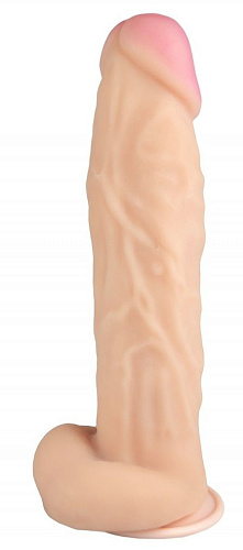 Телесный реалистичный фаллоимитатор Сумерки богов Flex Fix Sistem №51 3205-51 BX DD (23,5 см)