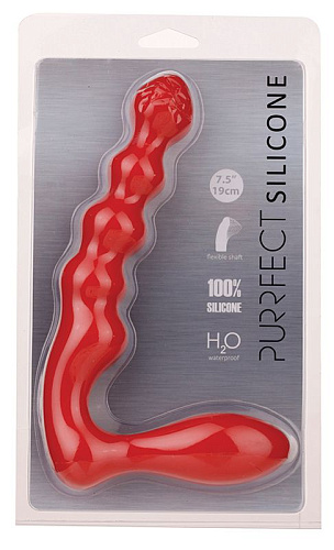 Красный силиконовый стимулятор Dream Toys PURRFECT SILICONE 20824 (19 см)