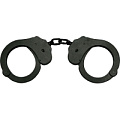 Наручники из тёмного металла Mister B A88B Handcuffs With Chain MB680400