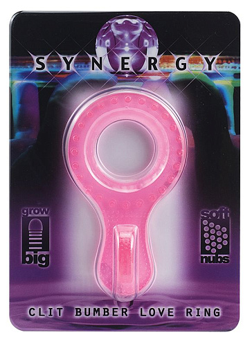 Розовое эрекционное кольцо Seven Creations SYNERGY CLIT BUMPER LOVE RING PINK 21-56CPR-BCD