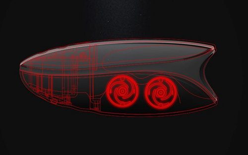 Хай-тек перезаряжаемый мастурбаторс вибрацией в чёрно-красном цвете ImToy Piu