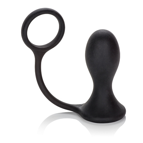 Анальная пробка с эрекционным кольцом California Exotic Novelties Dr.Joel Kaplan Prostate Probe Ring SE-5664-10-3
