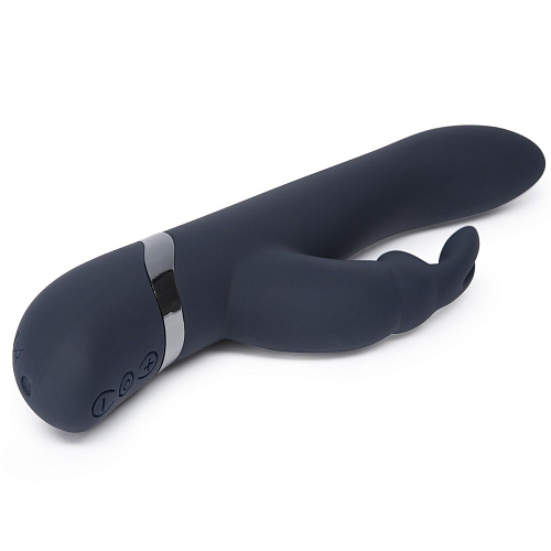 Тёмно-синий вибратор Fifty Shades of Grey Oh My USB Rechargeable Rabbit Vibrator FS-63943 (25,4 см)