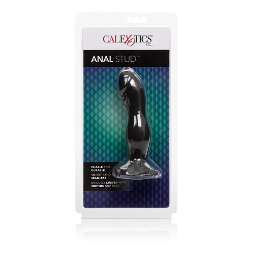 Чёрный анальный стимулятор на присоске California Exotic Novelties Silicone Anal Stud SE-0416-10-2 (14 см)