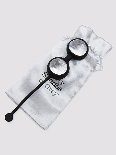 Чёрные вагинальные шарики Fifty Shades of Grey Inner Goddess Glass Pleasure Balls 77g FS-74935 (77 гр)