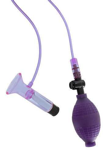 Фиолетовый клиторальный стимулятор с вибрацией Toy Joy PUSSYPUMP 3006009227