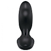 Чёрный массажёр простаты с вибрацией и пультом ДУ The Rabbit Company Prostate Rabbit TRC-013BLK