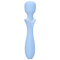 Голубой вибромассажёр-жезл Shots Media BV Jiggle LOV021BLU