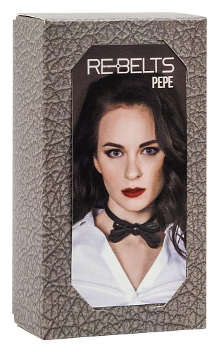 Чёрный чокер-бабочка Rebelts Pepe Black 7709