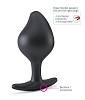 Чёрная анальная пробка для электростимуляции MyStim Rocking Force L 46271 (10,5 см)
