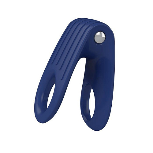 Двойное синее эрекционное виброкольцо OVO B12 BLUE