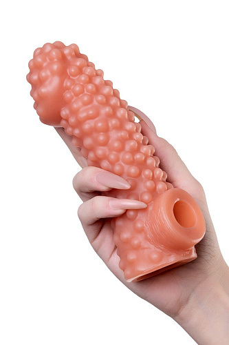 Телесная насадка на фаллос с бугорками KOKOS RES.004-L (17,6 см)