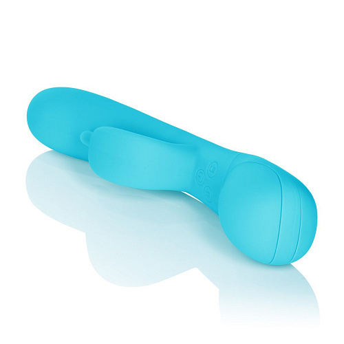 Голубой вибромассажёр со стимуляцией клитора California Exotic Novelties Impress Dove SE-4435-12-3 (18 см)