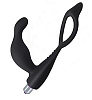 Стимулятор простаты с дополнительным кольцом на мошонку чёрного цвета Levett Gaius 16059