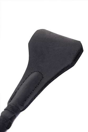 Чёрный стек с треугольным кожаным шлепком ToyFa 700024 (65 см)