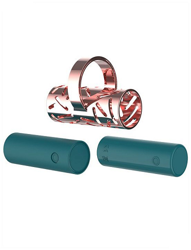 Зёленая вибропулька на палец в металлическом корпусе ML Creation Gold Finger ML43