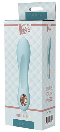 Голубой вибратор для точки G Dream Toys DELPHINE 21737 (17 см)