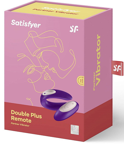 Фиолетовый вибратор для пар с пультом ДУ Satisfyer Partner Plus Remote J5481-P