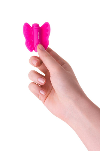 Розовый клиторальный стимулятор-бабочка Nalone Madam VS-VR46