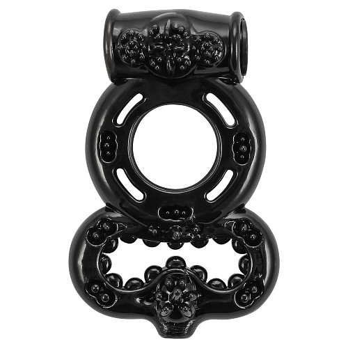Чёрное эрекционное кольцо с подхватом Lola toys Rings Treadle  0114-62Lola