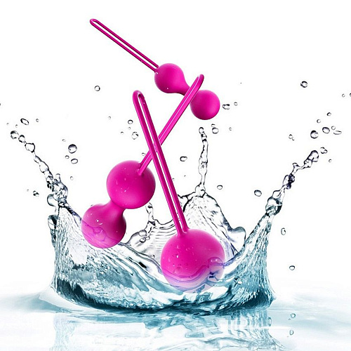 Набор из трех розовых вагинальных шариков Erokay EK-1704 розовый