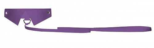 Фиолетовый кожаный воротник с поводком Shots Media BV Purple OUCH! OU144PUR