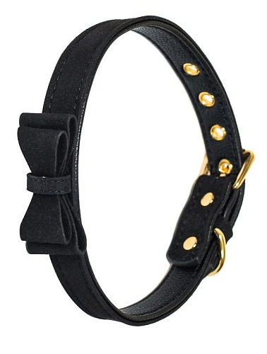 Чёрный ошейник с бабочкой Lola toys Decadence 1089-01lola