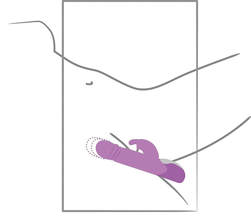 Фиолетовый вибратор с возвратно-поступательными движениями Orion Push Vibrator 05888140000 (25 см)