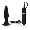 Чёрный набор для анальной стимуляции: анальный душ и вибропробка California Exotic Novelties Advanced Anal Explorer Kit SE-0370-20-3