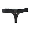 Чёрные трусики для страпона из натуральной кожи БДСМ арсенал 52001ars