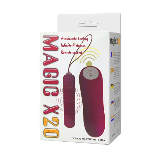 Розовая вибропуля с дистанционным пультом управления 20 режимами вибрации Baile Magic X20 BI-014131-0101S