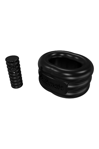 Чёрное эрекционное виброкольцо Bathmate Stretch BM-CR-ST