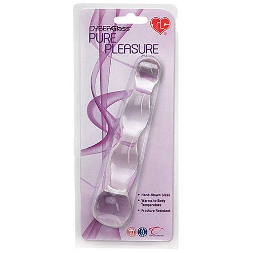 Стеклянный прозрачный фаллоимитатор Topco Sales TLC CyberGlass Pure Pleasure Wand 1003049