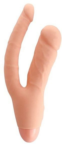 Телесный двойной вибратор Howells INDULGENCE Rechargeable Insatiable Desire 174217flash (21 см)