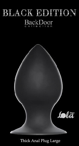 Чёрная анальная пробка Lola toys Thick Anal Plug Large 4209-01Lola (11,5 см)