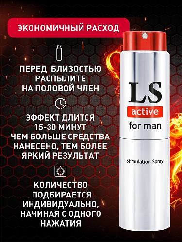 Спрей-стимулятор для мужчин Биоритм Lovespray Active Man LB-18002