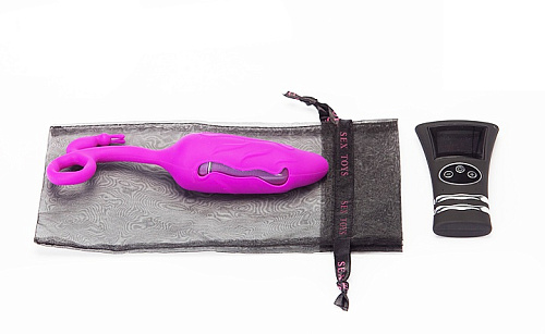 Лиловое виброяйцо-перчик с пультом ДУ Baile Naughty Genius II BI-014132