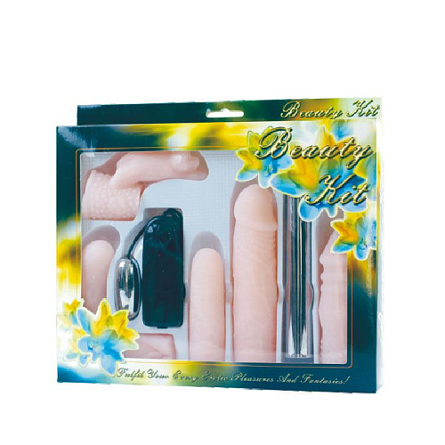 Вибронабор из вибромассажёра с насадками и вибратором-яичком Baile BW-012003R